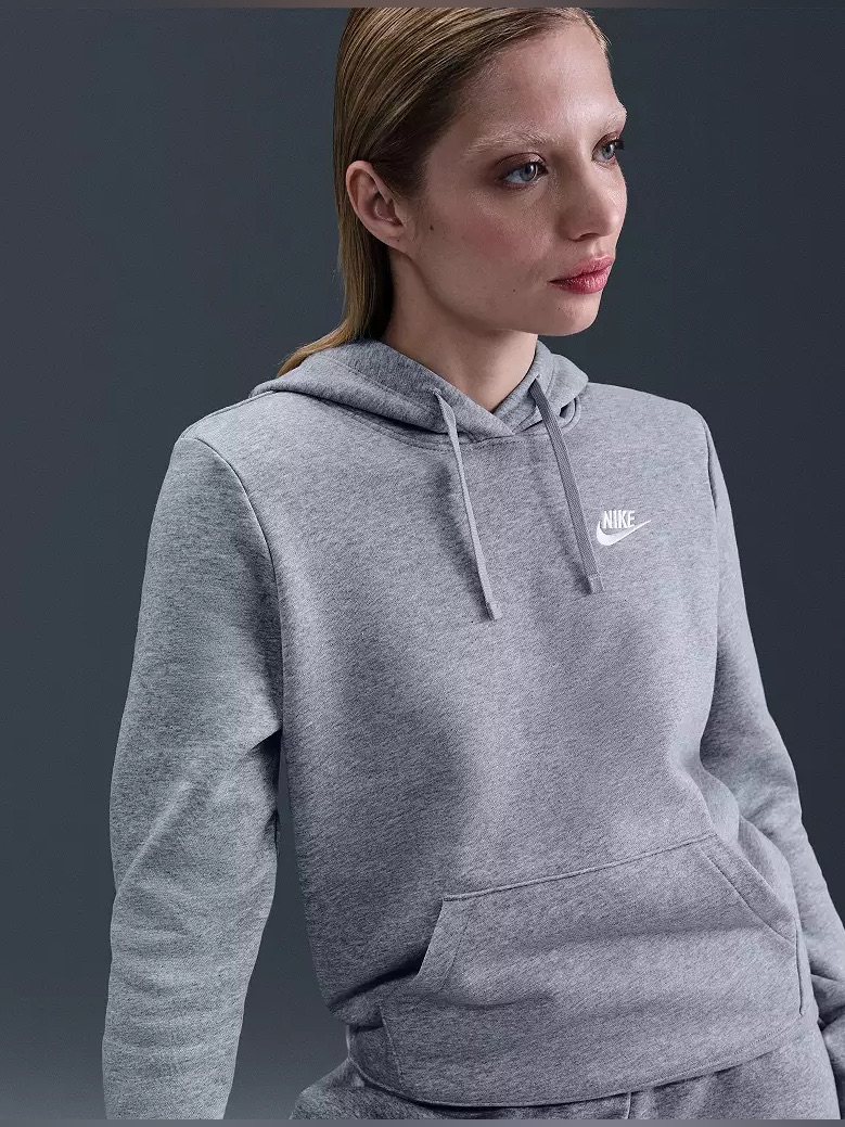 Nike Light Gray Crewneck Hoodie Sweatshirt